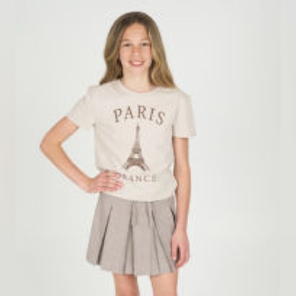 Tween Diva Paris Pleated Skirt & Top Set